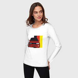 Лонгслив хлопковый женский BMW - Germany, цвет: белый — фото 2