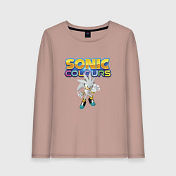 Лонгслив хлопковый женский Silver Hedgehog Sonic Video Game, цвет: пыльно-розовый