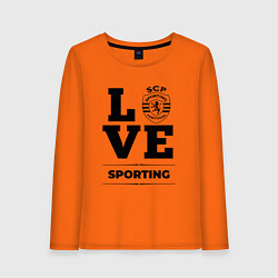 Лонгслив хлопковый женский Sporting Love Классика, цвет: оранжевый
