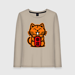 Лонгслив хлопковый женский JDM Cat, цвет: миндальный