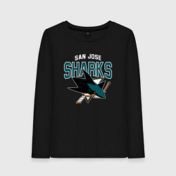 Лонгслив хлопковый женский SAN JOSE SHARKS NHL, цвет: черный