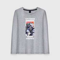 Лонгслив хлопковый женский Виктория Zenless Zone Zero, цвет: меланж