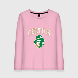 Лонгслив хлопковый женский NBA Celtics, цвет: светло-розовый