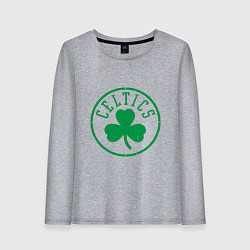 Лонгслив хлопковый женский Celtics - Селтикс, цвет: меланж