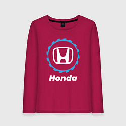 Лонгслив хлопковый женский Honda в стиле Top Gear, цвет: маджента