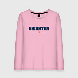 Лонгслив хлопковый женский Brighton FC Classic, цвет: светло-розовый