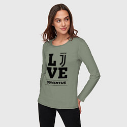 Лонгслив хлопковый женский Juventus Love Классика, цвет: авокадо — фото 2