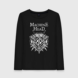 Лонгслив хлопковый женский Machine Head арт, цвет: черный