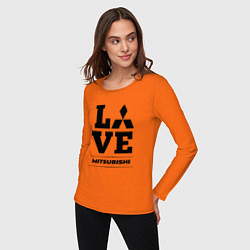 Лонгслив хлопковый женский Mitsubishi Love Classic, цвет: оранжевый — фото 2