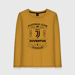 Лонгслив хлопковый женский Juventus: Football Club Number 1 Legendary, цвет: горчичный