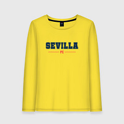 Лонгслив хлопковый женский Sevilla FC Classic, цвет: желтый