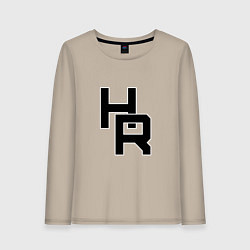 Лонгслив хлопковый женский HR плетение, цвет: миндальный