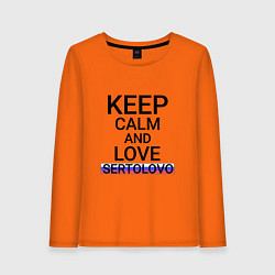 Лонгслив хлопковый женский Keep calm Sertolovo Сертолово, цвет: оранжевый