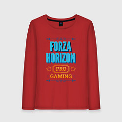 Лонгслив хлопковый женский Игра Forza Horizon PRO Gaming, цвет: красный