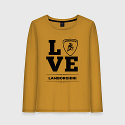 Лонгслив хлопковый женский Lamborghini Love Classic, цвет: горчичный