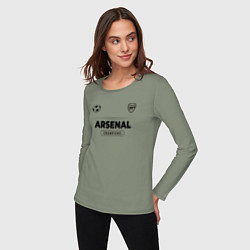 Лонгслив хлопковый женский Arsenal Униформа Чемпионов, цвет: авокадо — фото 2