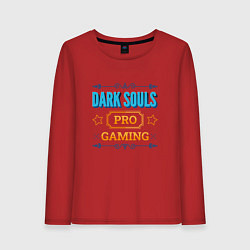 Лонгслив хлопковый женский Игра Dark Souls PRO Gaming, цвет: красный