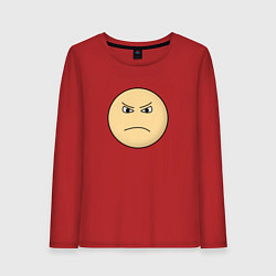 Лонгслив хлопковый женский Злой Дурак, цвет: красный