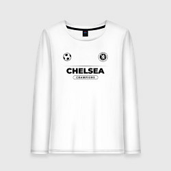 Лонгслив хлопковый женский Chelsea Униформа Чемпионов, цвет: белый