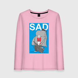 Женский лонгслив Искусство грустить на корабле
