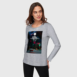 Лонгслив хлопковый женский Stray: Alawe, цвет: меланж — фото 2
