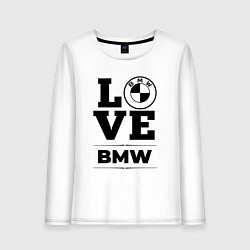 Лонгслив хлопковый женский BMW love classic, цвет: белый