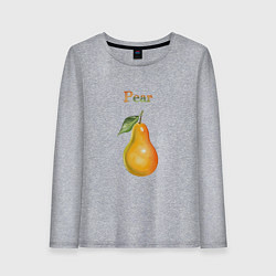 Лонгслив хлопковый женский Pear груша, цвет: меланж