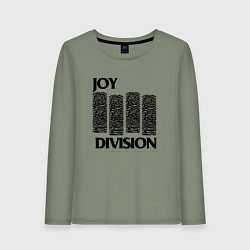 Лонгслив хлопковый женский Joy Division - rock, цвет: авокадо