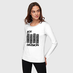 Лонгслив хлопковый женский Joy Division - rock, цвет: белый — фото 2