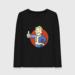 Лонгслив хлопковый женский Vault boy like, цвет: черный