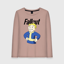 Лонгслив хлопковый женский Fallout blondie boy, цвет: пыльно-розовый