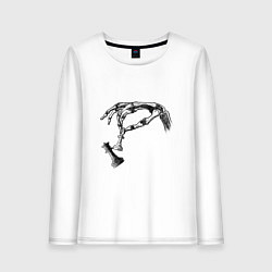 Женский лонгслив Рука с шахматами