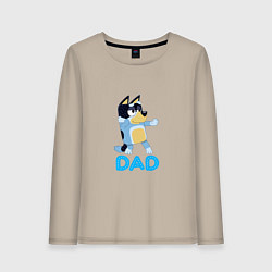 Лонгслив хлопковый женский Doggy Dad, цвет: миндальный