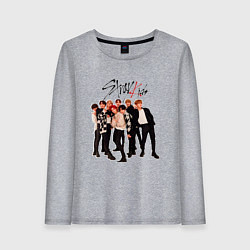 Лонгслив хлопковый женский Bang Chan Lee Know Changbin Hyunjin Han Felix Seun, цвет: меланж