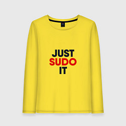 Лонгслив хлопковый женский Just sudo, цвет: желтый