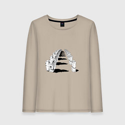 Женский лонгслив Человек бензопила - Космонавты