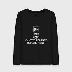 Женский лонгслив Keep calm and enjoy the silence depeche mode