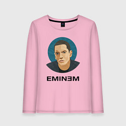Лонгслив хлопковый женский Eminem поп-арт, цвет: светло-розовый