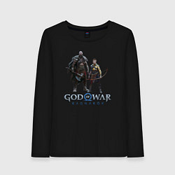 Лонгслив хлопковый женский Отец и сын GoW Ragnarok, цвет: черный