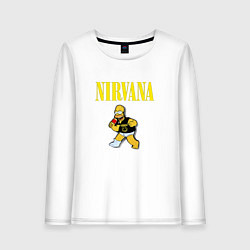 Лонгслив хлопковый женский Гомер Nirvana, цвет: белый