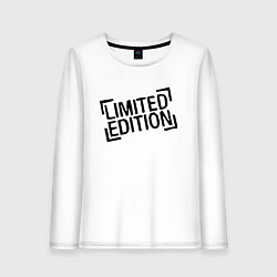 Лонгслив хлопковый женский Limited edition - Minimalism, цвет: белый