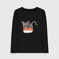 Женский лонгслив Sushi cat