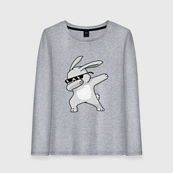 Лонгслив хлопковый женский Кролик ДЭБ, цвет: меланж