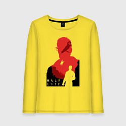 Лонгслив хлопковый женский Half life - Freeman, цвет: желтый