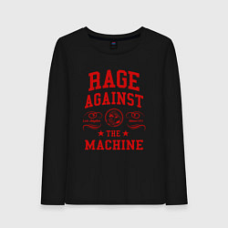 Лонгслив хлопковый женский Rage Against the Machine красный, цвет: черный