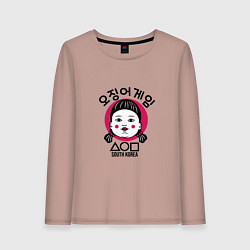 Лонгслив хлопковый женский South Korea, цвет: пыльно-розовый