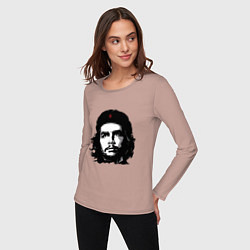 Лонгслив хлопковый женский Ernesto Che Guevara, цвет: пыльно-розовый — фото 2
