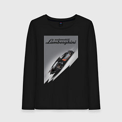 Лонгслив хлопковый женский Lamborghini - concept - sketch, цвет: черный