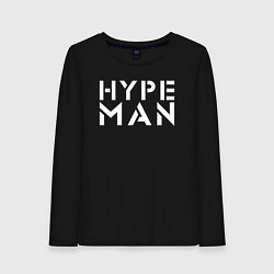 Лонгслив хлопковый женский Hype man, цвет: черный