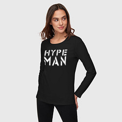 Лонгслив хлопковый женский Hype man, цвет: черный — фото 2